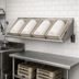 Thumbnail image #3 for Advance Tabco Wall-Mounted Stainless Steel Dish Rack Sorting Shelf, 82 Inch, Holds 4 Full-Size Racks