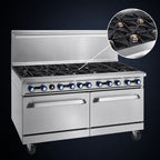 Thumbnail image #3 for Imperial (Middleby) Pro Series IR-10-SU 60-Inch Gas Restaurant Range with 10 Burners, 2 Standard Ovens, Stainless Steel