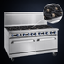Thumbnail image #3 for Imperial Pro Series 60-Inch Gas Restaurant Range with 10 Burners and 2 Standard Ovens