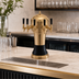 Thumbnail image #3 for Perlick Roma Countertop Glycol-Cooled Draft Beer Tower with 5 Faucets, Brass Body and Black Ceramic Skirt