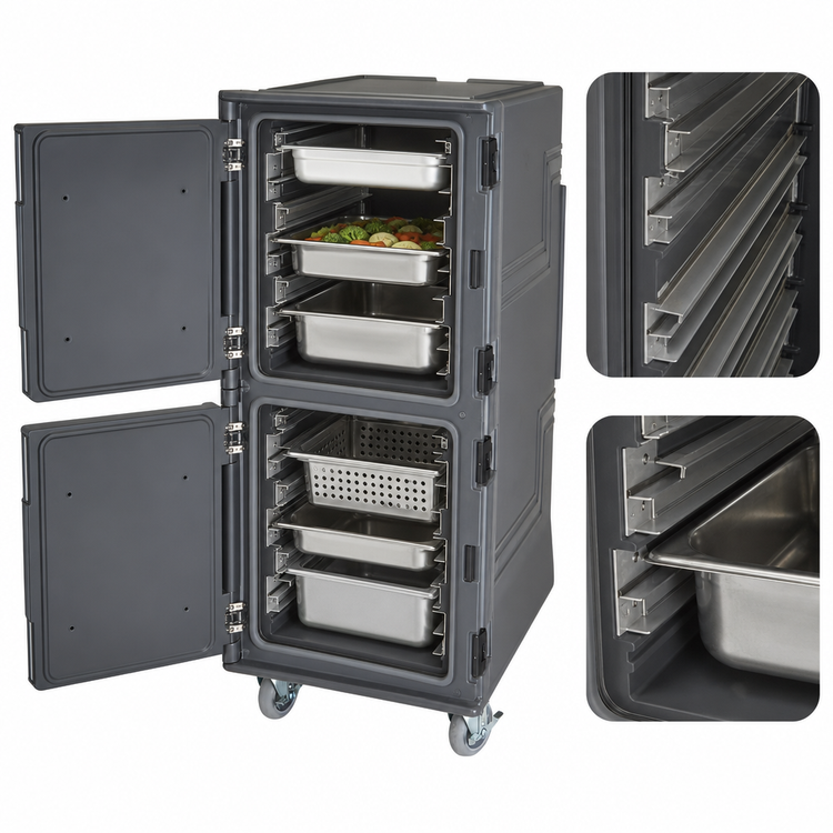 Product image #3 for Cambro Pro Cart Ultra Security Package Insulated Electric Front-Loading Hot Food Pan Carrier with Universal Rails