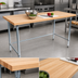 Thumbnail image #3 for BK Resources 72-Inch x 30-Inch Hard Maple Flat Top Work Table with Galvanized Open Base