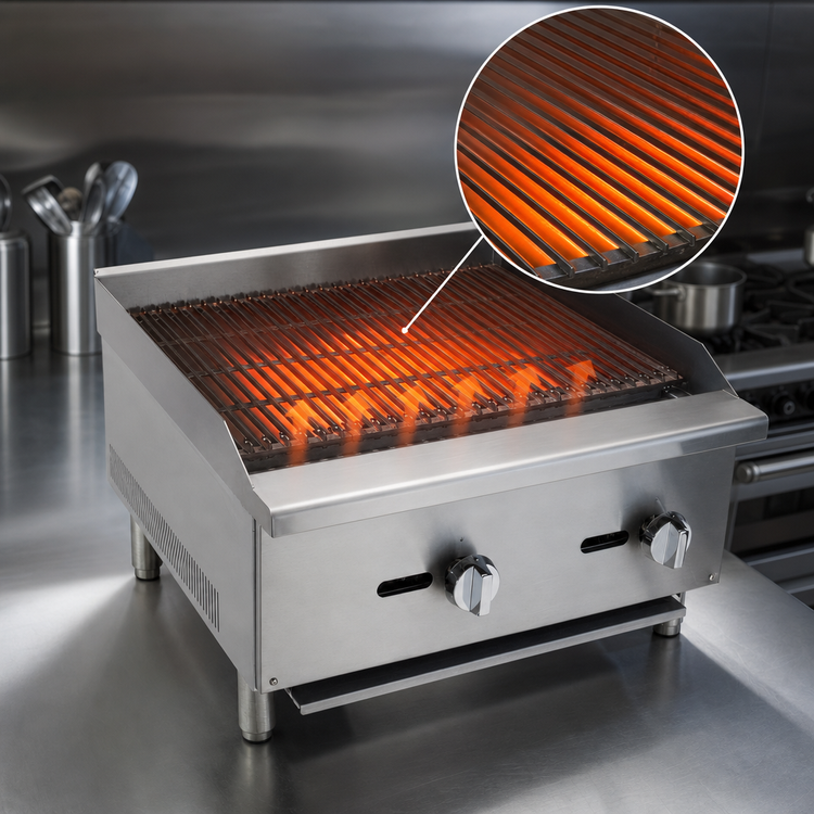 Product image #3 for Comstock-Castle 36-Inch Radiant Countertop Gas Char-Broiler, 90,000 BTU