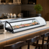 Thumbnail image #3 for Countertop Sushi Display Case, 58.4 Inch Wide, 83 L Self-Contained Refrigerated, Curved Front Glass