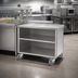 Thumbnail image #3 for Custom & Serving 60-Inch Mobile Modular Open-Storage Utility Station with 16-Gauge Stainless Steel Top