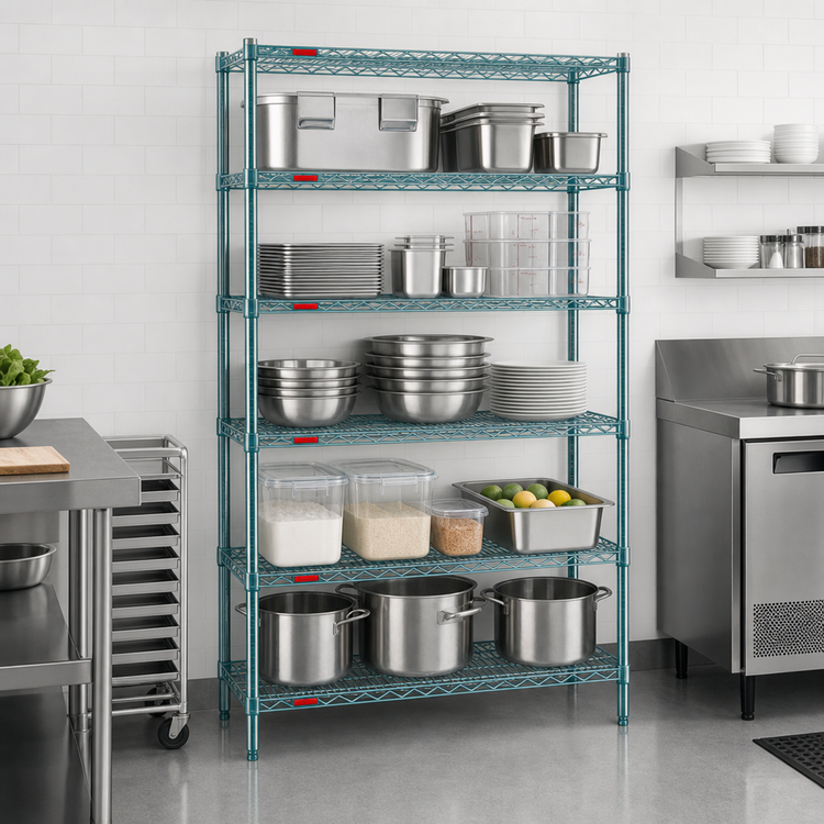 Product image #3 for EagleGard 5-Tier Wire Shelving Starter Unit, 30"W x 24"D x 86"H