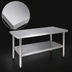 Thumbnail image #3 for 84-Inch x 24-Inch Stainless Steel Work Table with Undershelf and Adjustable Bullet Feet