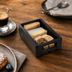 Thumbnail image #4 for American Metalcraft Espresso Rectangular Wooden Serving Crate, 10-1/8 Inch Long