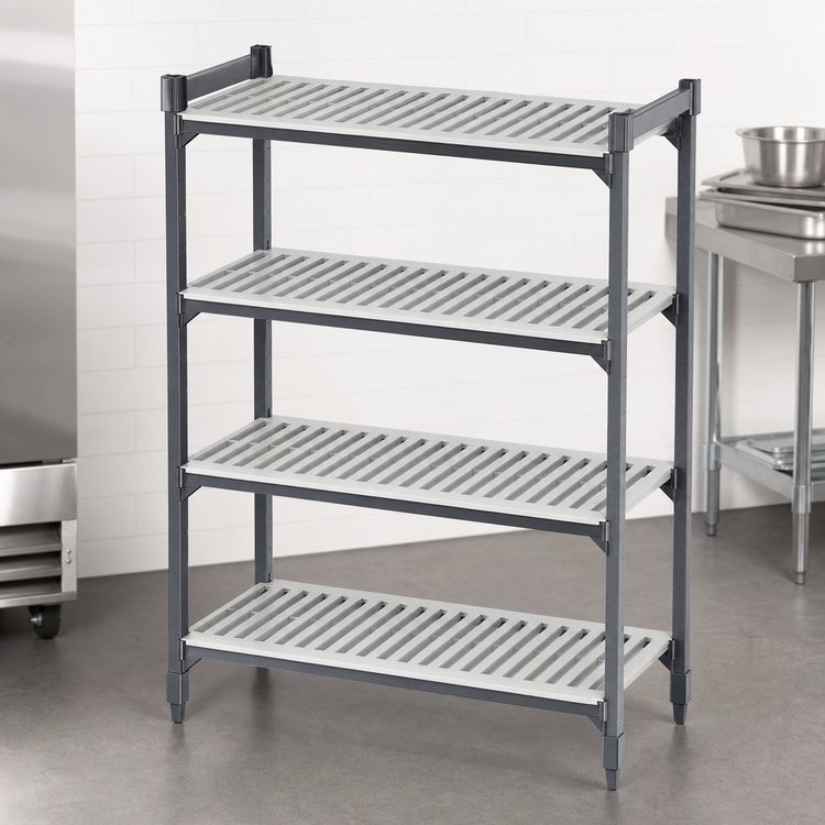 Product image #3 for Cambro Camshelving Basics Plus 18-Inch x 42-Inch 4-Shelf Vented Shelf Kit