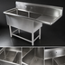 Thumbnail image #3 for John Boos Pro-Bowl 2-Compartment Sink with Right Drainboard, 16-Gauge Stainless Steel, 76-3/16-Inch