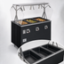 Thumbnail image #3 for Vollrath 2-Series Affordable Portable Deluxe 4-Well Mobile Hot Food Station with Buffet-Style Breath Guard