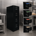 Thumbnail image #3 for Omcan USA 4-Drawer Vertical Filing Cabinet, 18-1/4 Inch Wide, Charcoal Black