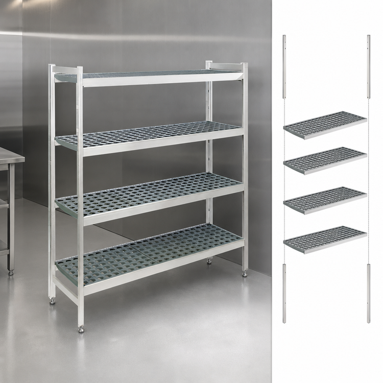 Product image #3 for Fermostock 4-Tier Starter Shelving Unit, 68"W x 14"D x 71"H