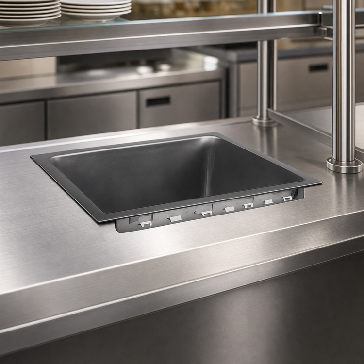 Product image #3 for Eagle Group Drop-In Rectangular Electric Hot Well with Drain, 1 Full-Size Pan Opening