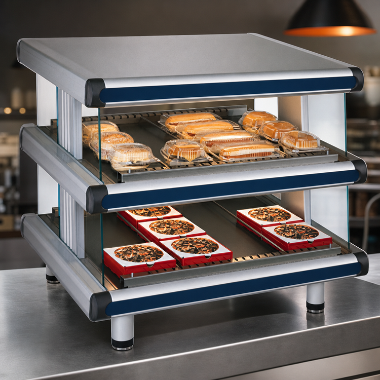 Product image #3 for Hatco Glo-Ray Designer Slant Dual-Shelf Countertop Merchandising Display Warmer, 24-Inch, 120V