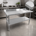 Thumbnail image #3 for Sapphire Stainless Steel Work Table with 5-Inch Backsplash and Undershelf, 60 x 24 x 35 Inches