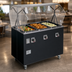 Thumbnail image #3 for Vollrath 2-Series Affordable Portable Deluxe 3-Well Sealed-Well Hot Food Station with Buffet Breath Guard, Enclosed Base and Casters