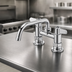 Thumbnail image #3 for T&S Brass equip 4-Inch Center Deck Mount Mixing Faucet with 8-Inch Swing Nozzle and Lever Handles
