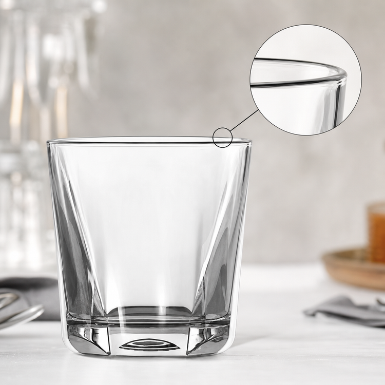 Product image #3 for Clarisse 8 oz Clear Rim-Tempered Rocks Glass