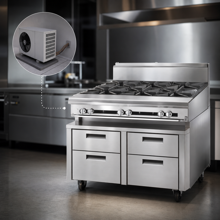 Product image #3 for Garland Polar Cuisine 72-Inch Remote Refrigerated Drawer Base with 4 Drawers