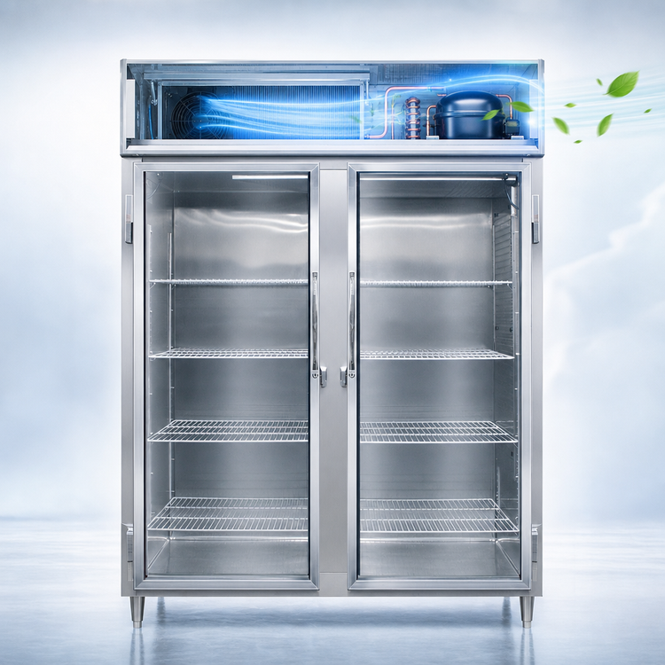 Product image #3 for Continental Refrigerator D2FENGD Designer Line Two-Section Wide Glass Door Reach-in Freezer