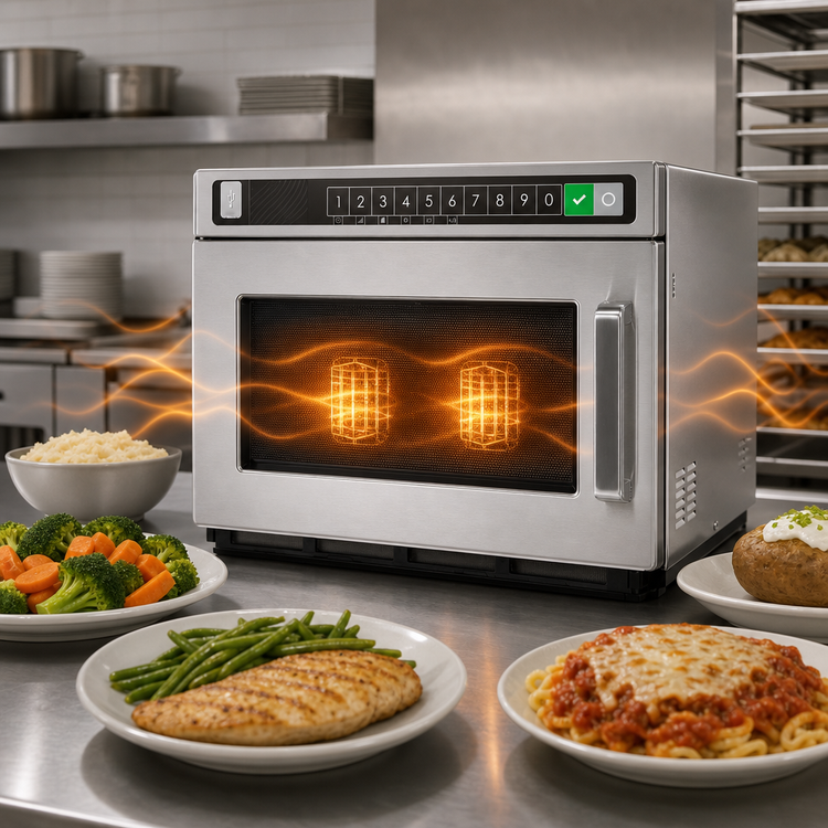 Product image #3 for Amana Commercial HDC1815 Heavy Volume Countertop Microwave Oven, 1800 Watt, 0.6 Cu. Ft., 208/240V, Stackable