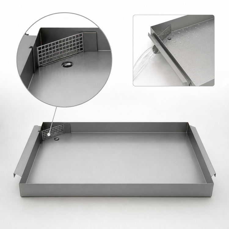 Product image #4 for Alto-Shaam Stainless Steel Drip Pan with Drain, 1-7/8-Inch Deep
