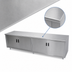 Thumbnail image #3 for Advance Tabco Enclosed Work Table with Cabinet Base, Mid-Shelf and Hinged Doors, 72 x 36 Inch, 14 Gauge 304 Stainless Steel Top