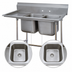 Thumbnail image #3 for Advance Tabco Regaline 2-Compartment Floor Model Sink with Left-Hand 36-Inch Drainboard, 24 x 24 x 14-Inch Bowls