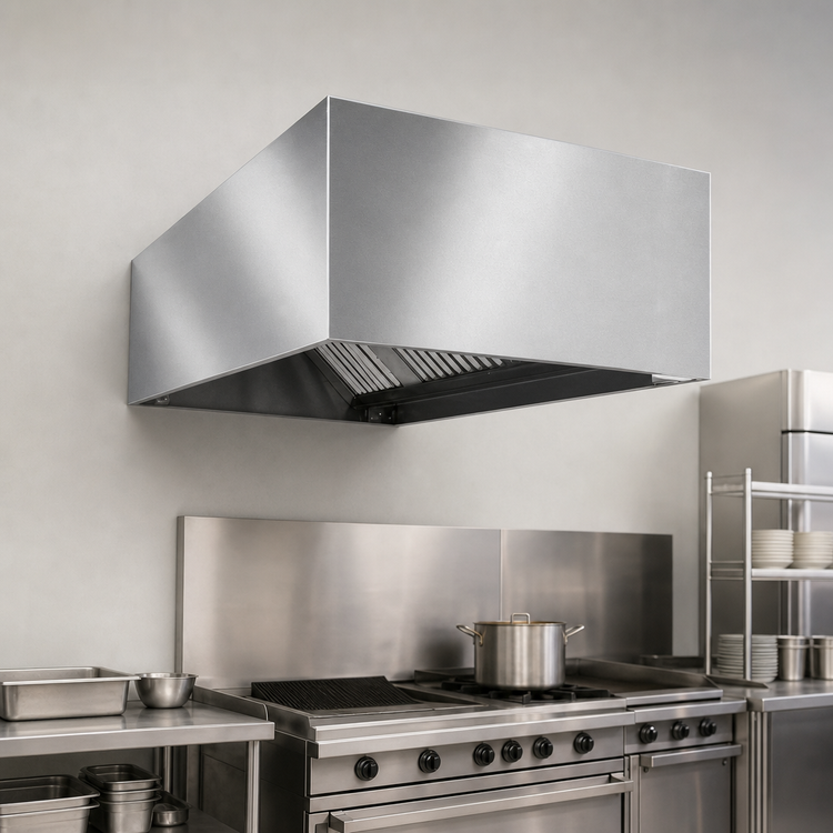 Product image #3 for SpecAir HEIA96-96 Wall Type Exhaust Hood with Compensating Make-Up Air - 96 Inches Wide
