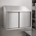Thumbnail image #3 for Eagle Group WCS-30 Wall-Mounted Stainless Steel Cabinet with Sliding Doors, 30 Inch W x 15 Inch D x 28 Inch H