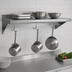 Thumbnail image #3 for BK Resources Economy Wall-Mount Stainless Steel Pot Rack Overshelf, 84 x 12 Inches