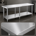 Thumbnail image #3 for Steel Works Stainless 84-Inch x 24-Inch x 34-Inch Stainless Steel Work Table with Undershelf
