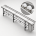 Thumbnail image #3 for Dinex DXIESSW16 16-Foot Tray Make-Up Skate Wheel Conveyor