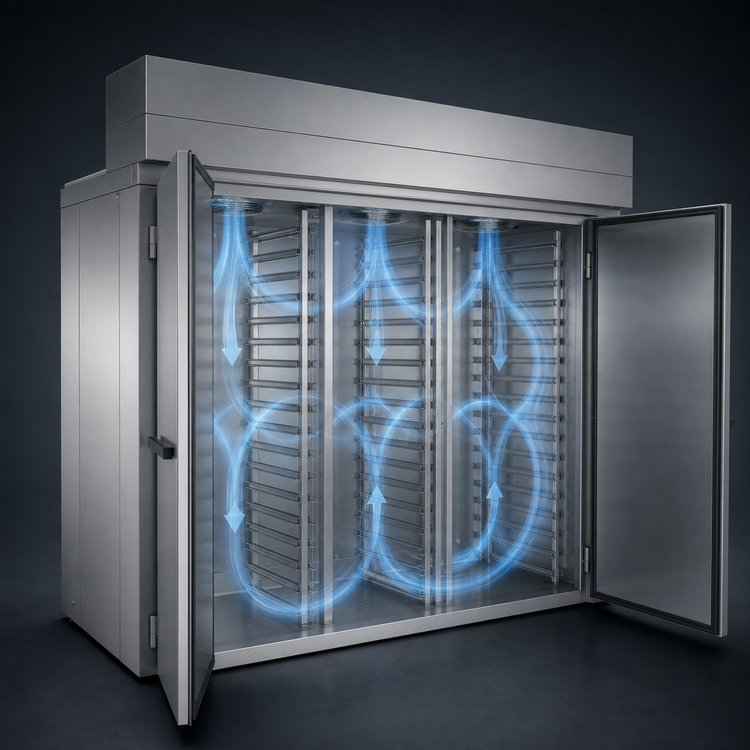 Product image #3 for Baxter PW3S Triple Wide Roll-In Proofer Cabinet with Floor, 120.5-Inch Deep, 2-Door, Electric Heat