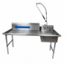 Thumbnail image #3 for BK Resources 48-Inch Straight Right-to-Left Dish Table Kit with Pre-Rinse Assembly
