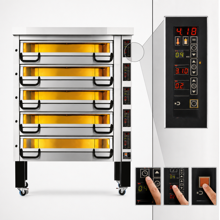 Product image #3 for PizzaMaster PM 745ED 5-Deck Electric Modular Pizza Deck Oven