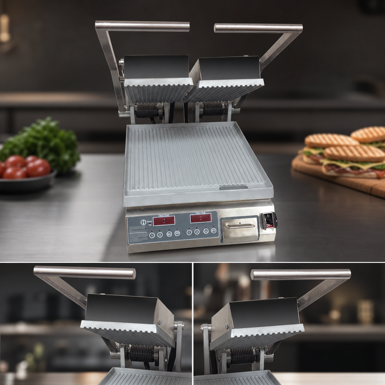 Product image #3 for Star Pro-Max 2.0 14-Inch Dual Split-Top Grooved Aluminum Sandwich Grill / Panini Press