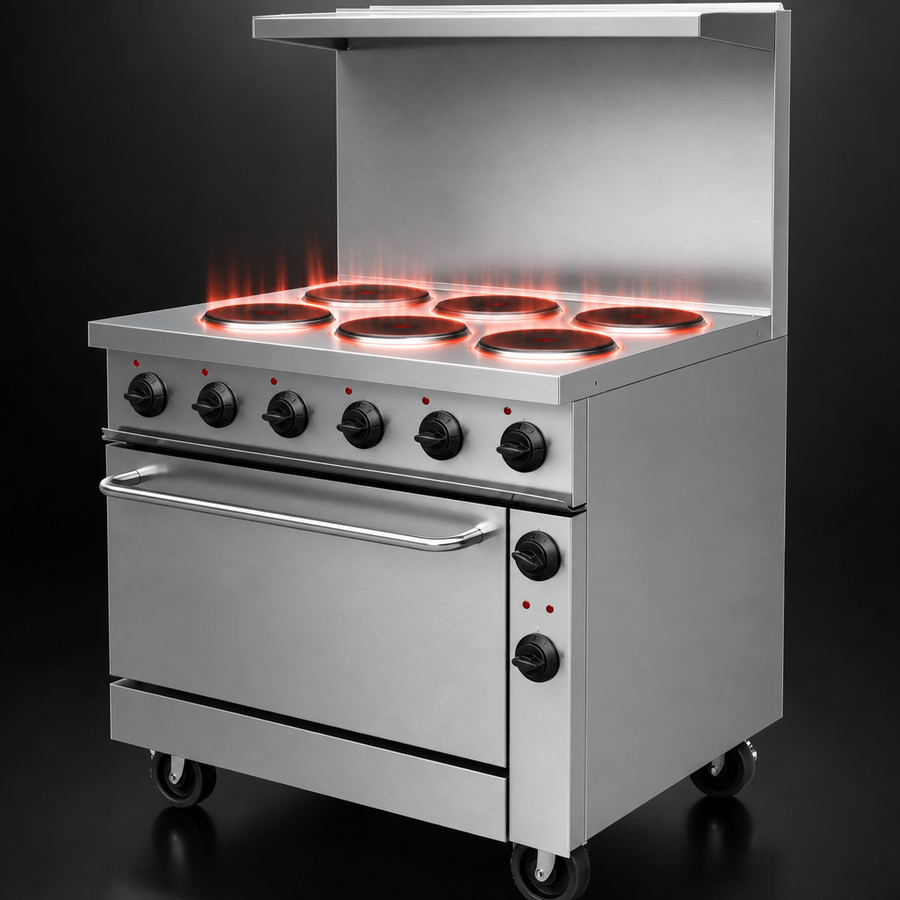 Six 2 kW Top Burners