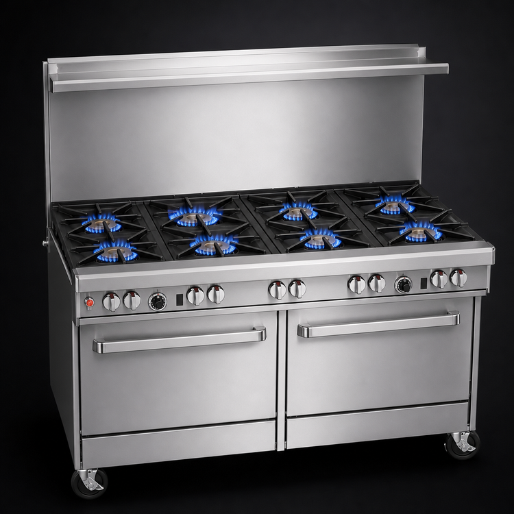 Product image #3 for Southbend Ultimate 60-Inch Gas Restaurant Range with 9 Open Burners, Convection Oven, and Cabinet Base