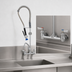 Thumbnail image #3 for Fisher 73130 Spring-Style Backsplash-Mount Pre-Rinse Unit with Add-On Faucet and 16-Inch Swing Spout