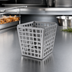 Thumbnail image #4 for American Metalcraft Laser Cut Rectangular Nestable Stainless Steel Fry Basket, 4-1/8 Inch, Silver