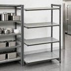 Thumbnail image #3 for Cambro Camshelving® Basics Plus CBA186084S4580 4-Shelf Solid Add-On Shelving Unit, 18 x 60 x 84 Inches, Brushed Graphite