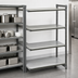 Thumbnail image #3 for Cambro Camshelving Basics Plus 4-Shelf Solid Add-On Shelving Unit, 18 x 60 x 84 Inches, Brushed Graphite