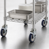 Thumbnail image #3 for Krowne Silver Series 5-Inch Swivel Stem Casters with Brake for Wire Shelving, Set of 4