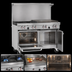Thumbnail image #3 for Southbend S-Series 48-Inch Gas Restaurant Range with 2 Open Burners, 36-Inch Griddle, Convection Oven and Cabinet Base