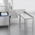 Thumbnail image #3 for Advance Tabco Island Soil L-Shaped Right-Hand Dish Table with Pre-Rinse Sink, 143 Inches, 14 Gauge 304 Stainless Steel