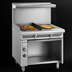 Thumbnail image #3 for Imperial Spec Series 36-Inch Heavy Duty Gas Range with 18-Inch Griddle, 18-Inch Hot Top, and Open Cabinet Base