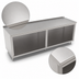 Thumbnail image #3 for John Boos 96 Inch x 30 Inch Open Front Stainless Steel Cabinet Base Work Table with 1-1/2 Inch Rear Up-Turn