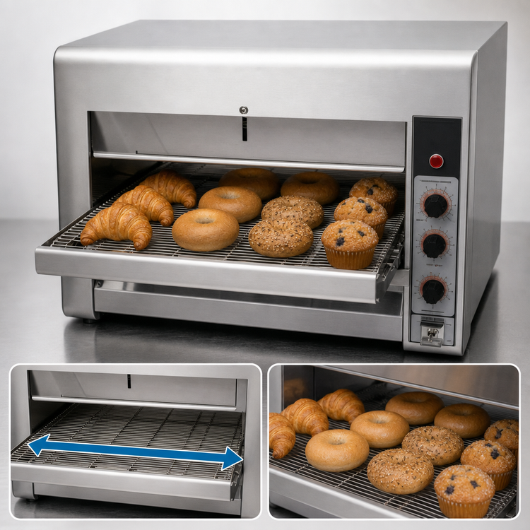Product image #4 for BakeryXpress 14-Inch Wide Countertop Electric Conveyor Baker